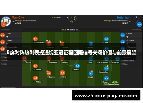 B席对阵热刺表现透视亚冠征程回暖信号关键价值与前景展望